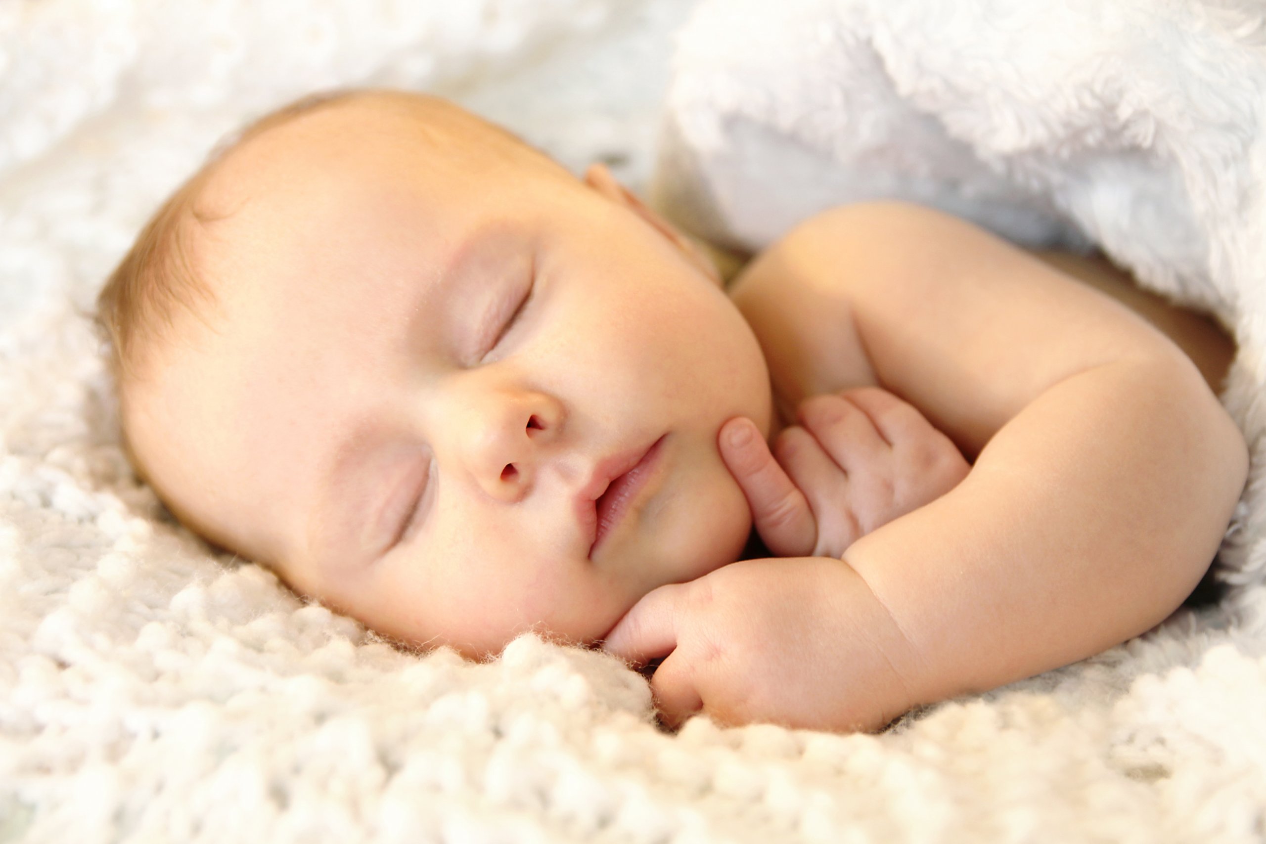 sweet newborn sleeping peacefully